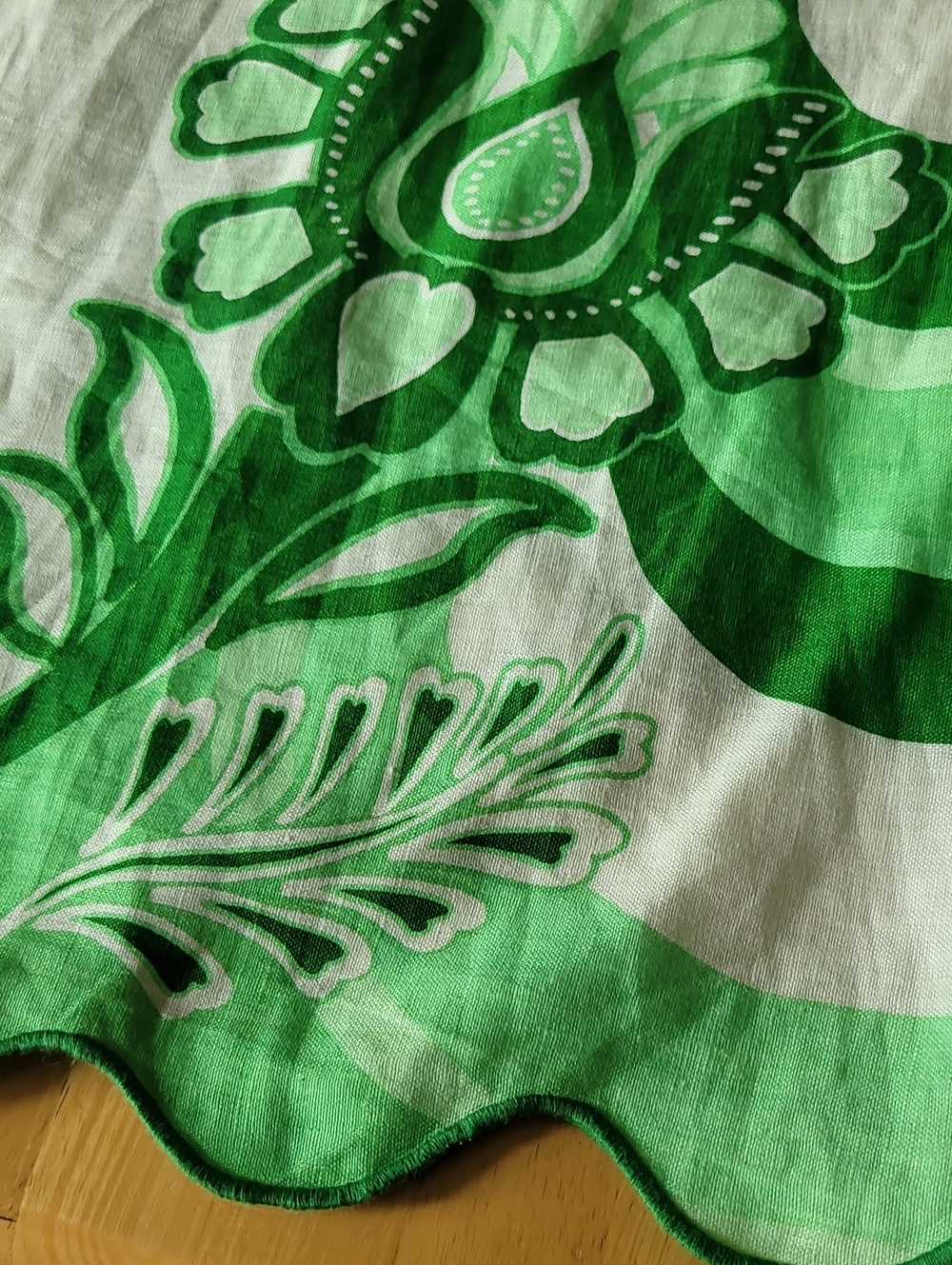 FARM Rio 100% Linen Color Festival Green Midi Skirt - Picture 5 of 13